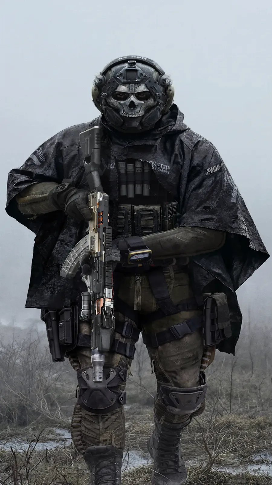 Modern Warfare 4 operator carrying a rifle